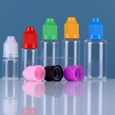 China PET Child Safe Bottle Single Slim Tip Long Or Hold 3ml 5ml 10ml 15ml 20ml 30ml 50ml 100ml Wholesale Plastic Juice Vape Bottle PET Safe For Kids Short Clear for sale