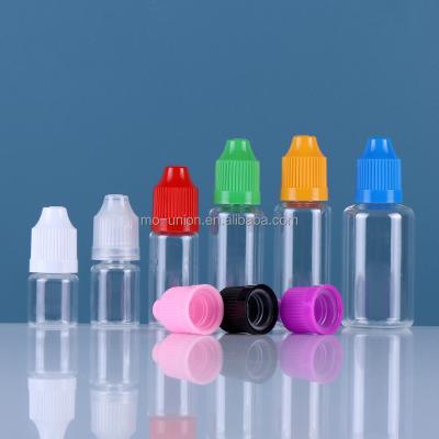 China PET Child Safe RTS Bottle In Squeeze 5ml 10ml 15ml 30ml 30ml 1oz 1oz 2oz Running Clear Plastic PET Eye Drops Bottle For Child Proof Clear the juice for sale