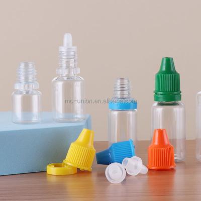 China Clear plastic PET eye drop bottle Tamper evident bottle plug insert tips 5ml 10ml 15ml 30ml 50ml short transparent tamper evident flight evident ring for sale