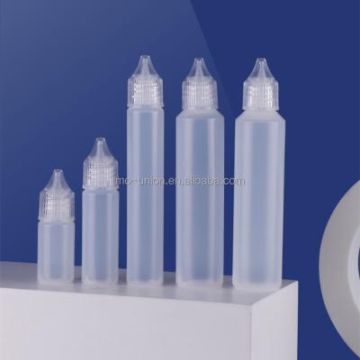 China 10ml 15ml 30ml 50ml 60ml 1oz 2oz 10ml 15ml 30ml 50ml 60ml 1oz 2oz Premium Liquid Liquid White PE Bottle Shape LDPE Pen Shape Soft Slim Plastic Bottle With Clear Crystal for sale