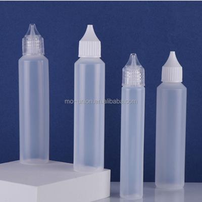 China Squeeze Bottle Long 10ml 15ml 30ml 50ml 60ml 1oz 2oz PE LDPE Pen Shape Soft Slim Oil Brake Plastic Bottle Squeeze Bottle With Crystal Clear Cap for sale