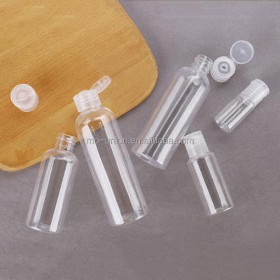 China Plastic Flip Cap Bottle RTS In Package 1oz 1oz 15ml 30ml 60ml 120ml Squeeze Stock Lotion PET Transparent Clear Cream Flip Cap Plastic Bottle for sale