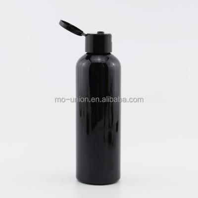 China Plastic Flip Cap Bottle Skin Care Cosmetic Packing 10ml Opaque Black 15ml 30ml 50ml 60ml 100ml 120ml 200ml 2 Ounce PET Plastic Flip Cap Cream Lotion Bottle for sale