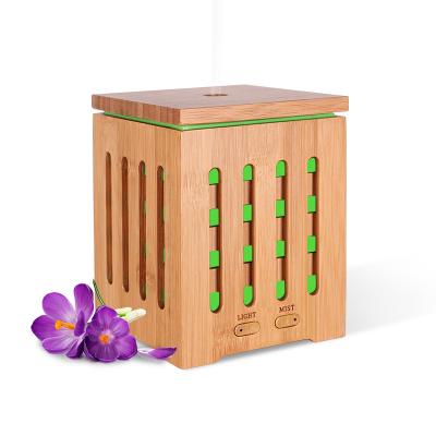 China Eco-friendly Bestsellers in Europe 2018 Bamboo Essential Oil Diffuser Square Box Aromatherapy Machine for sale