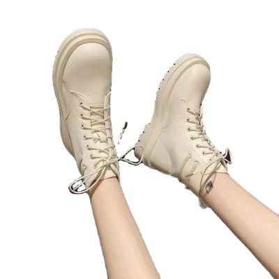 China Wholesale Winter Drop Shipping PU LEATHER Smell Proof High Heel Boots Women White Shoes Waterproof for sale