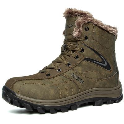 China Fashion Trend Winter Plush Top Warm Tall High Men's Snow Boots for sale