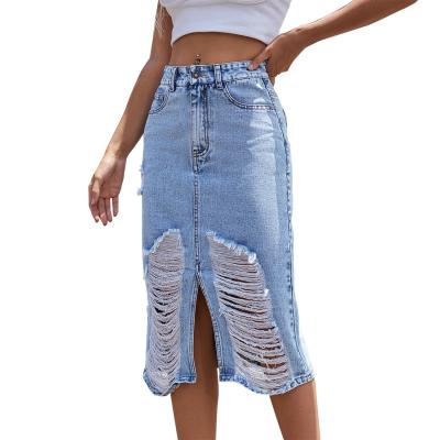 China 2022 Fashion Women's Slim Denim Skirts Viable Fashionable Women's Slim Skirts for sale