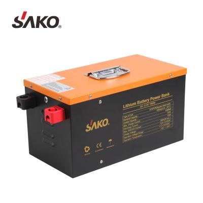 China SAKO 12v lifepo4 100ah appliances lithium battery maximum household discharge current up to 200A, compatible with solar system for sale