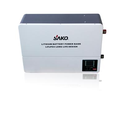 China SAKO Storage Systems CATL Deep Cycle CATL Cells 48V 100AH ​​LiFePO4 Battery 51.2V BMS Li Ion Solar Home Battery for Home Energy Storage for sale