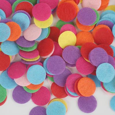 China Wholesale Custom Soft Hand Feeling Mixed Color Round Felt Fabric Rug Accessories Patch Round Felt Rug Fabric Flower Accessories for sale