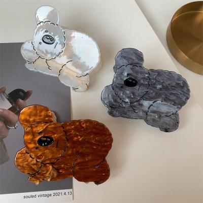 China 2022 new koala acetic acid big shark back personality cute small hair claw hair accessories smart casual animal head clip wholesale for sale