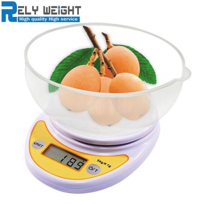 China Weight Measuring Hot Selling 5kg/1g 1kg/0.1g Easy-view LCD Display Electronic Digital Kitchen Scale For Retail Price for sale