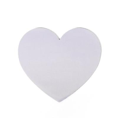 China Waterproof+Eco-friendly wholesale 3MM Heart Shape White  blank rubber mouse pad thermal transfer personality DIY mouse pad for sale