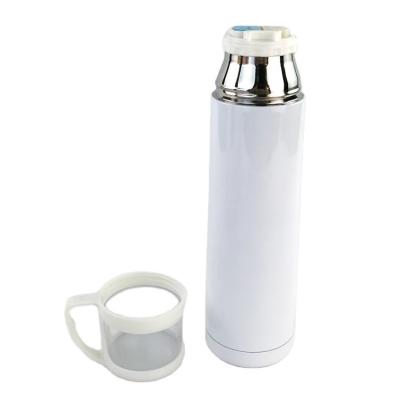 China Modern Customized 500ML Stainless Steel Heat Sublimation Warm Mugs DIY Thermal Coated Mug Party Cups  Glass Tumbler for sale