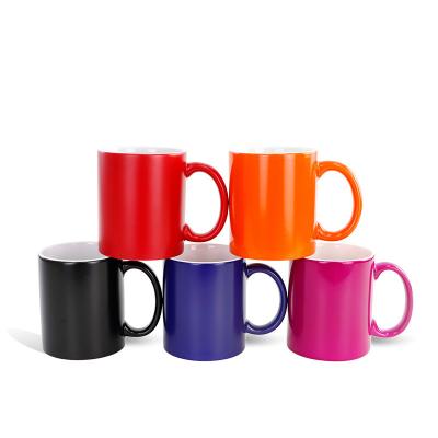 China Modern 8.2*9.5 cm Mugs Heat Sublimation DIY Popular Water Cup Party Mug Ceramic Thermal Coating Cups Glass Tumbler Mugs for sale