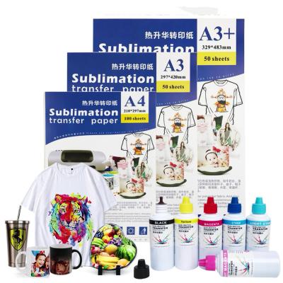 China Waterproof+Eco-friendly A4 A3 sublimation paper heat transfer sublimation paper printing coating cup color changing cup mobile phone shell Paper for sale