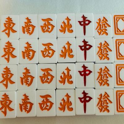 China Viable DIY Crystal Epoxy Mahjong Silicone Mold Mirror All-color Thirteen Unitary Chocolate Cake Decoration Tops for sale