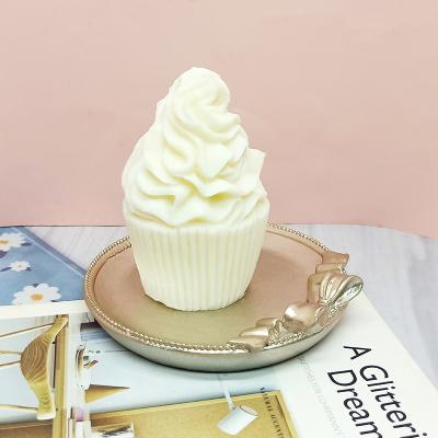 China Viable Simulation Torch Cone Ice Cream Silicone Mold DIY Aromatherapy Candle Ice Cream Cake Chocolate Mold for sale