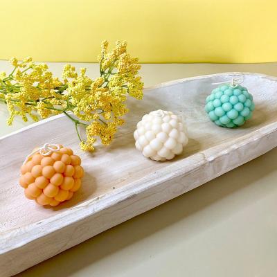 China Stocked Silicone Mold Simple DIY Candle Aromatherapy Ball Bakeware Ins Bubble Epoxy Resin Gypsum Gypsum Ornament Making Mold for sale