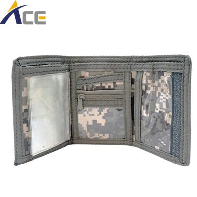 China Wholesale genuine high quality men's single coin wallet waterproof in military style for sale