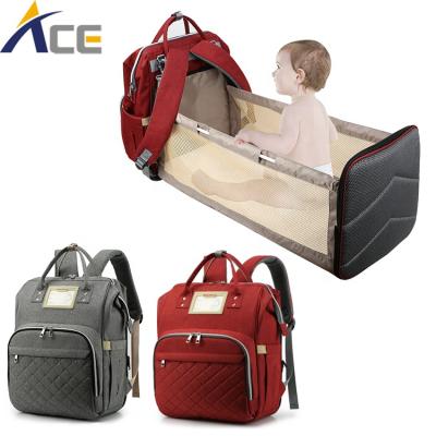 China With USB Customized Waterproof Reusable Middle Expensive Diaper Changing Bag for sale