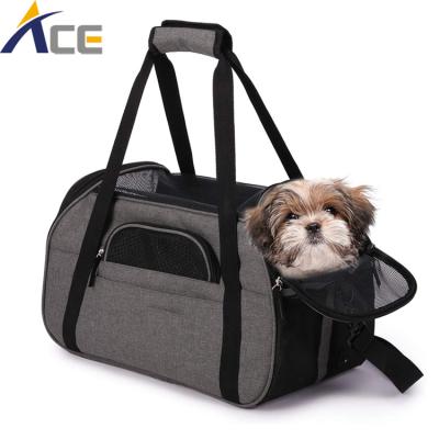 China Small Breathable Durable Folding Dogs Cats Travel Packing Carrier Pet Bag for sale