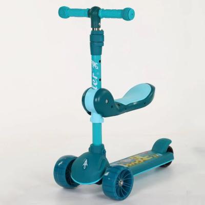 China Plastic Hot Sale Folding Adjustable High Quality Multi-functional Tricycle Three 3 Wheels Scooter For Kids for sale