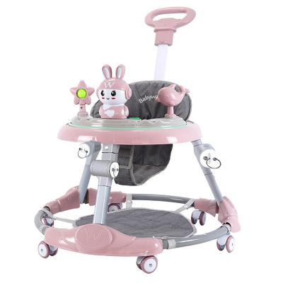 China Learn Walking Manufactures simple round baby stroller walker 3/4 in 1 cheap swivel wheels multifunctional learn baby walker with music for sale