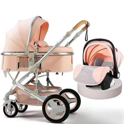 China Travel System Stroller Foldable baby carriage 3 in 1 baby stroller High Quality 3 in 1 baby stroller luxury high landscape poussette Multi-Functional b for sale