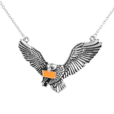 China 2019 Trendy New Fashion Silver Big Chain Men's Flying Eagle Pendant Necklace Boys Boys Jewelry For for sale