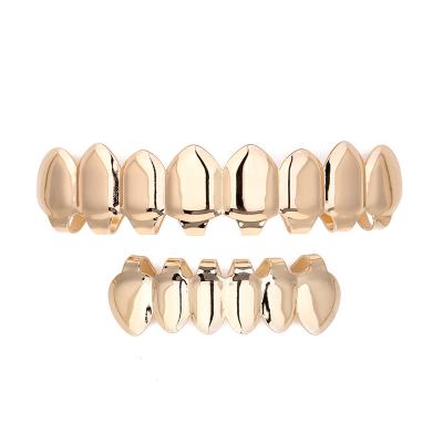 China Wholesale Gold Hiphop body jewelry hiphop teeth grillz sets brass copper body jewelry for sale