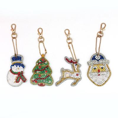 China Creative Gift Pendant Modern Special Shaped Diamond Painting Keychain Cartoon Christmas Day Decoration XYL-P040 Small for sale