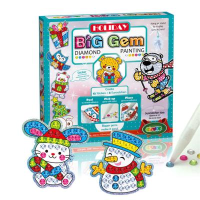 China Large Gem Painting DIY E-037 cartoon arts and crafts DIY Diamond Painting Stickers Kits for kids Diamond Art Sticker Paint with diamonds for sale