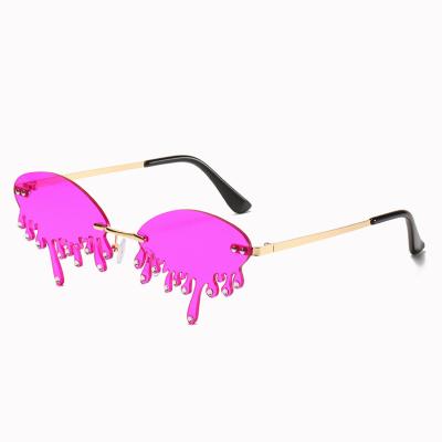 China Newest Fashion Shades Women's Sunglasses Oversized Square Drip Sun Glasses Water Drip Drop Teardrop Durable 2022 Sun Glasses Women for sale