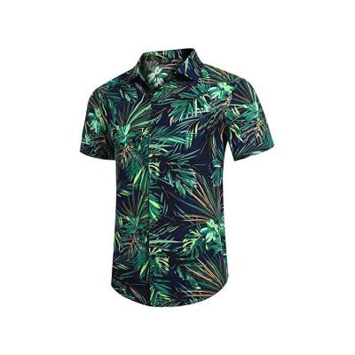 China 2022 Wholesale High Quality Custom Made 5XL Anti-pilling Polyester Casual Vintage Printing Mens Beach Shirt Hawaiian Shirt for sale