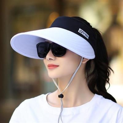 China Fashion\Adjustable Sun Hat Visor Hats Large Brim Sublimation Protection UV Outdoor Beach Wholesale Comfortable\Durable Sun Visor for sale