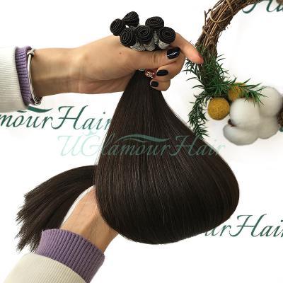 China Natural Appearance Hot Sale Customized Cuticle Aligned Hand Tied Hair Weft Extensions for sale