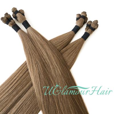 China European Natural Free Sample 100% Natural Looking Customized Unprocessed Wholesale Hand Tied Starter Weft Kit for sale