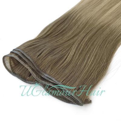 China Natural Appearance Wholesale Customized 100% Natural Genius Hair Weft Extensions for sale