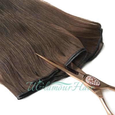 China Genius Hair Extensions Natural Russian Thin Invisible Double Drawn Genius Weft Weft Weft for sale