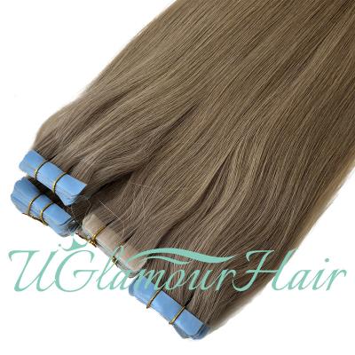 China Natural European Appearance Double Pulled Russian Hair Tape Hair Extension Squirt Invisible Tape In Hair Extensions for sale