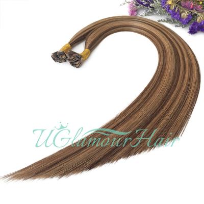 China Natural Look Double Drawn Straight Bundle Vendor Premium Seamless Flat Tip Pearl Hair Extensions for sale