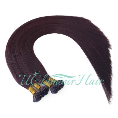 China New Arrival Sample Natural Unprocessed Free Wholesale Human Remy Hair Keratin Flat Tip Appearance Extensions for sale