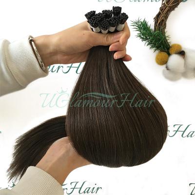 China Natural Looking Unprocessed Smooth Smooth Soft Hair Bundles I Tip Extension Hair for sale