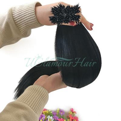 China Whosale appearance natural remy hair beads vigin nano ring tip hair extension for sale