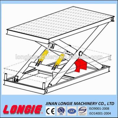 중국 LISJG2.0-1.5 Scissor lift drawing/Hydraulic lift drawing/Hydraulic platform drawing 판매용