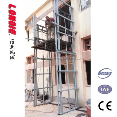 China Electric Hydraulic Cargo Lift LISJD2.0-5.0 Emergency Drop Button Overload Protection for sale