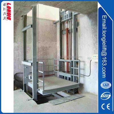 China Electric Hydraulic Cargo Lift LISJD2.0-4.5 Emergency Drop Button Overload Protection à venda