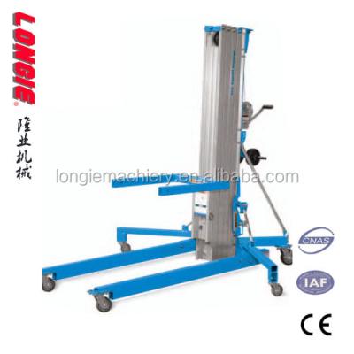 China Portable LISJS-25 Aerial Work Platform Aluminium 440lb/200kg Lifting Capacity Te koop