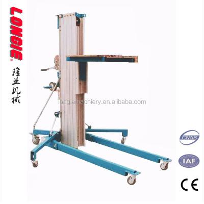 China Portable Aerial Work Platform LISJS-10 Aluminium Manual Material 711lb/320kg Lifting Capacity Te koop